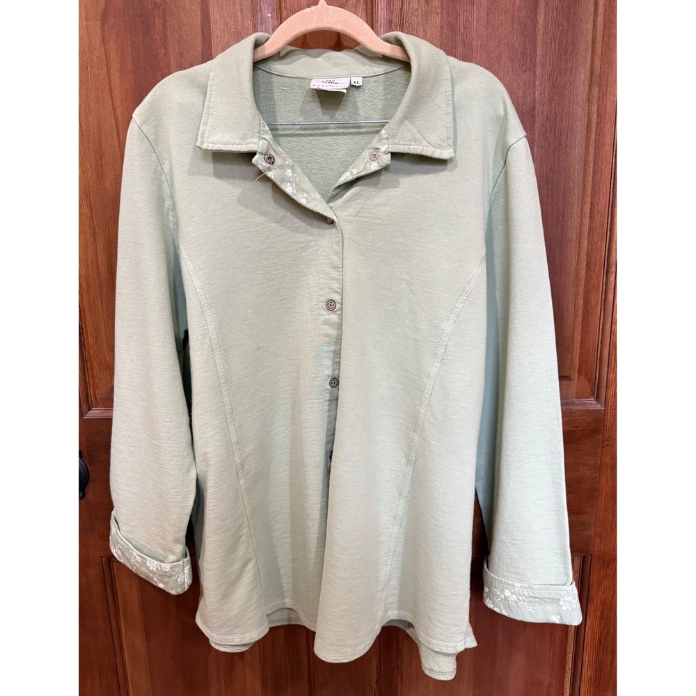Hot Cotton by Marc Ware Women's XL Snap Front Blouse